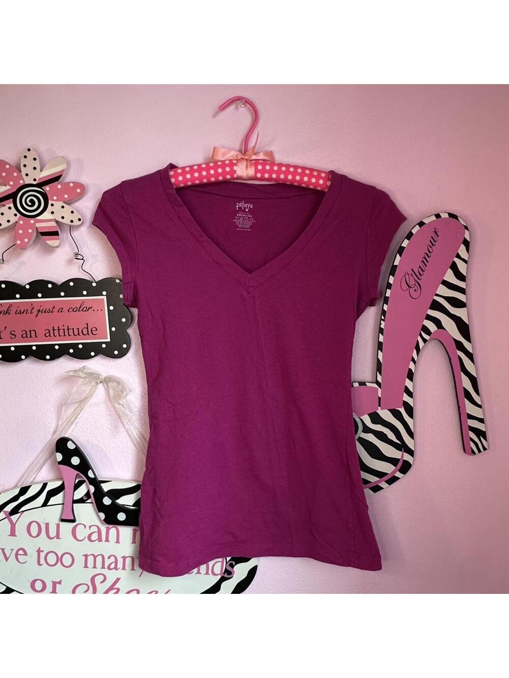 Pink fitted top, M